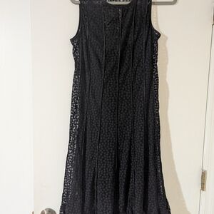 Jessica Howard Black Textured Midi Dress